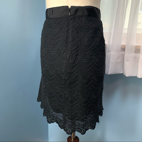 J. Crew Black Scallop Lace Mini Skirt - Picture 5 of 7